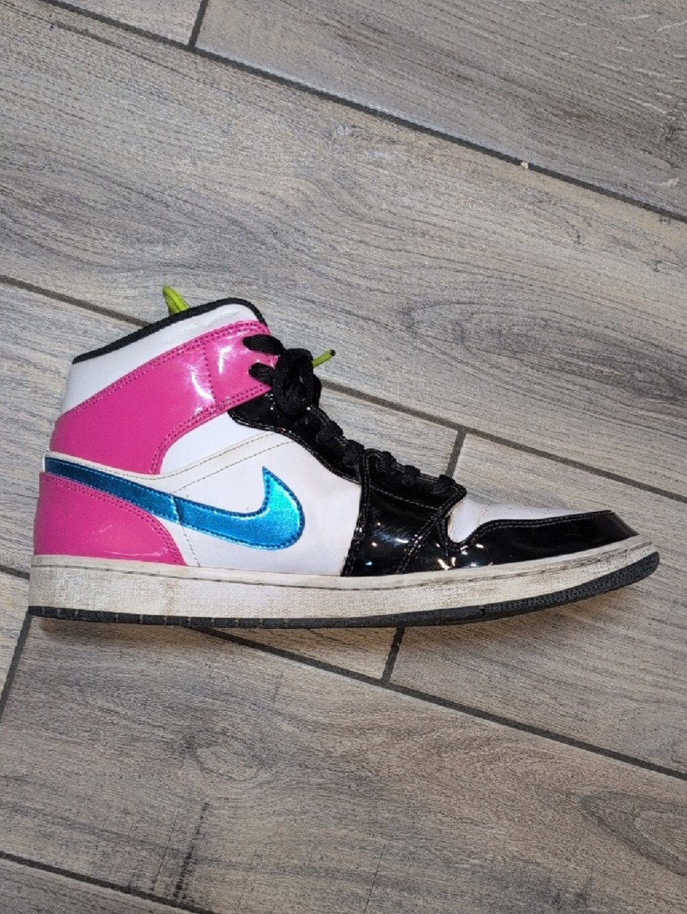 Air Jordan Mid SE Cyber Active Y2K Retro High Top Basketball Sneakers - Picture 5 of 12
